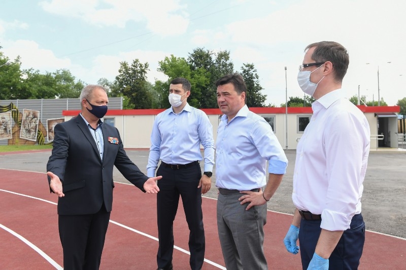 Губернатор проверил результаты масштабной реконструкции стадиона «Химик» в Чехове