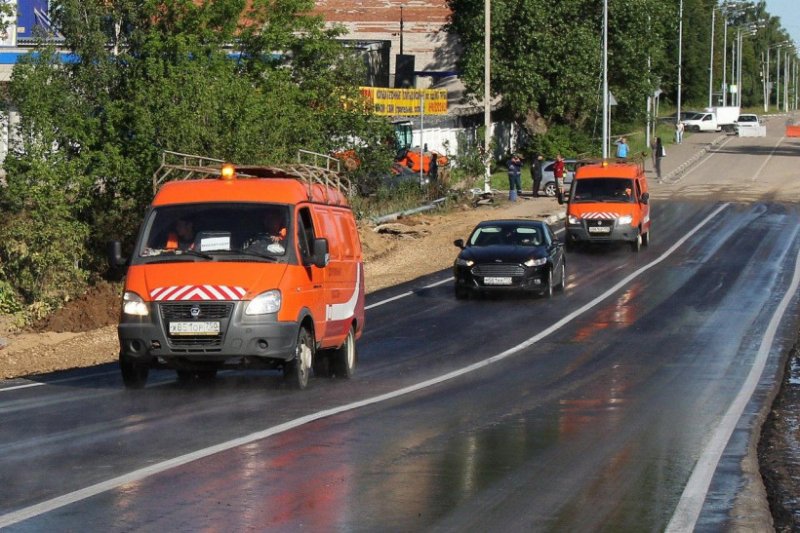 В Рузском округе восстановили тротуары на поврежденном из-за прорыва дамбы участке шоссе