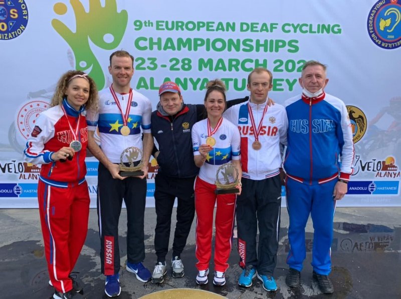 Подмосковные велогонщики завоевали шесть медалей Чемпионата Европы по спорту глухих