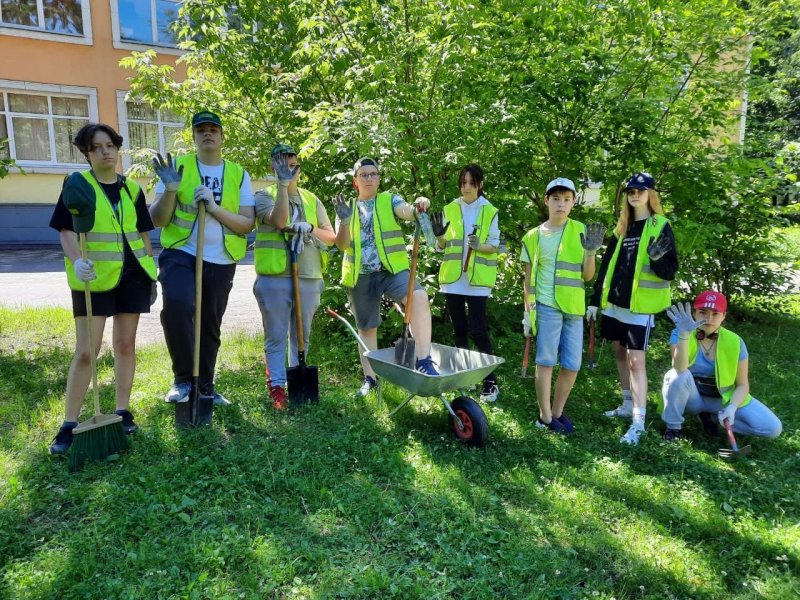 Более 180 пушкинских школьников присоединились к трудовым бригадам