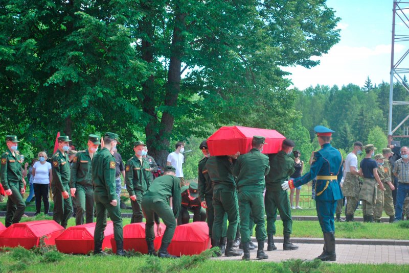 В Можайском округе захоронили останки воинов Великой Отечественной войны