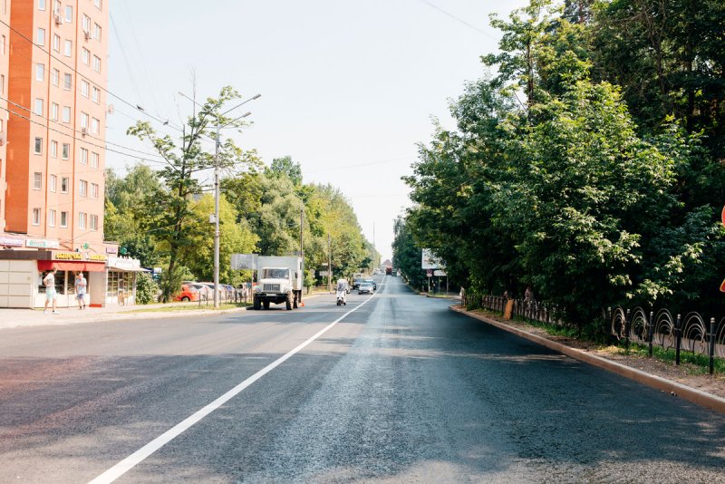 В Пушкинском округе продолжается ремонт дорог
