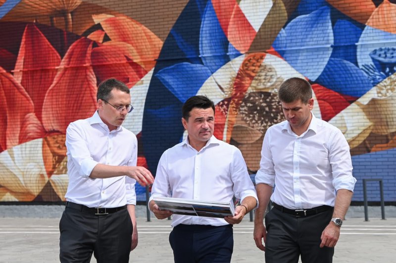 Губернатор проверил, как идёт благоустройство набережной в Орехово-Зуево