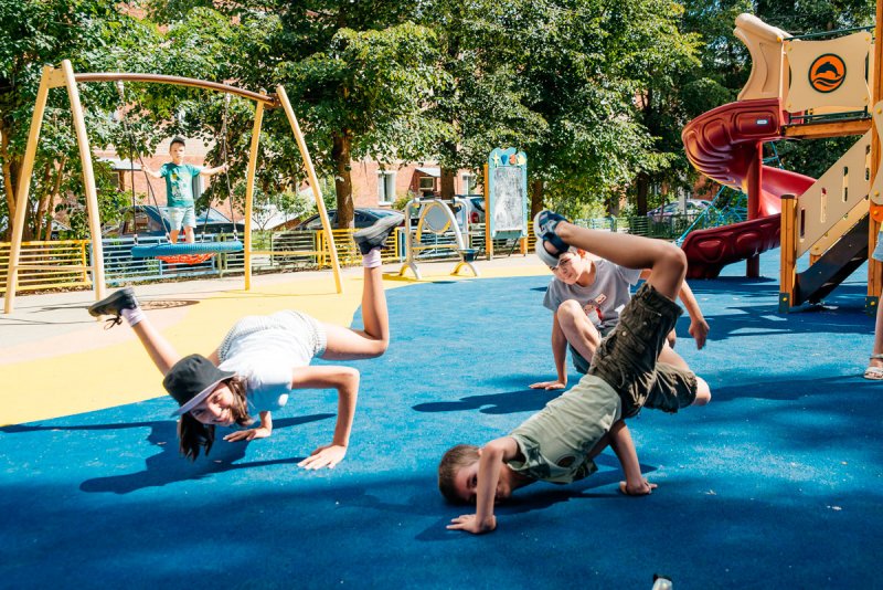 В Пушкинском округе построено девять новых детских площадок
