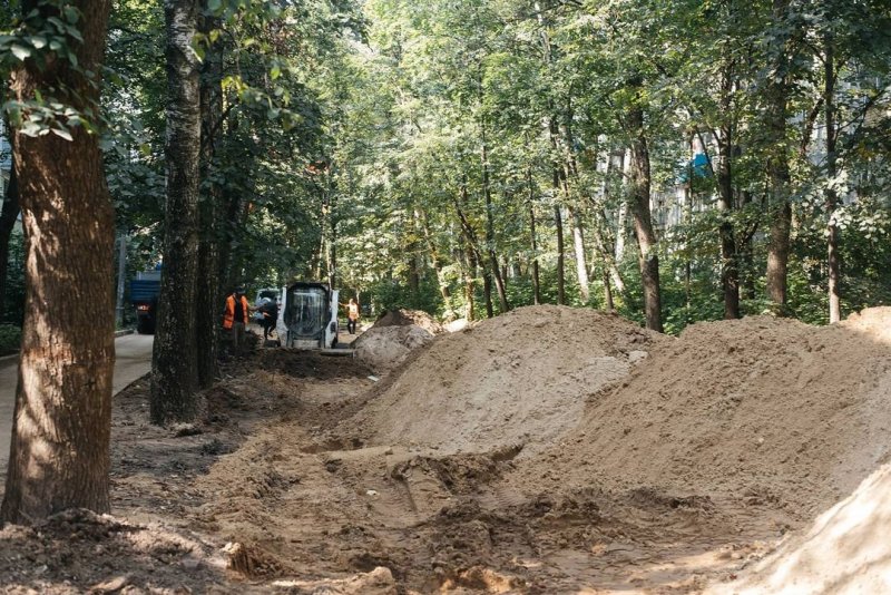 В Пушкино продолжается благоустройство микрорайона Серебрянка