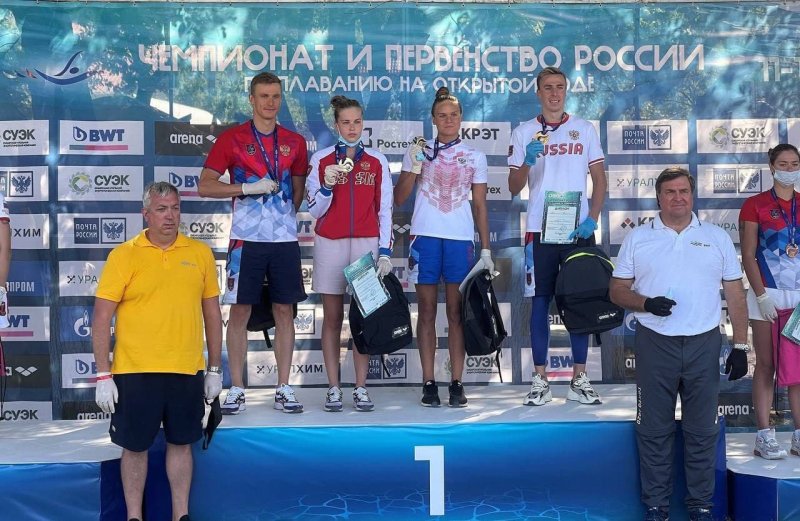 Подмосковные пловцы стали обладателями семи медалей на чемпионате России по плаванию на открытой воде