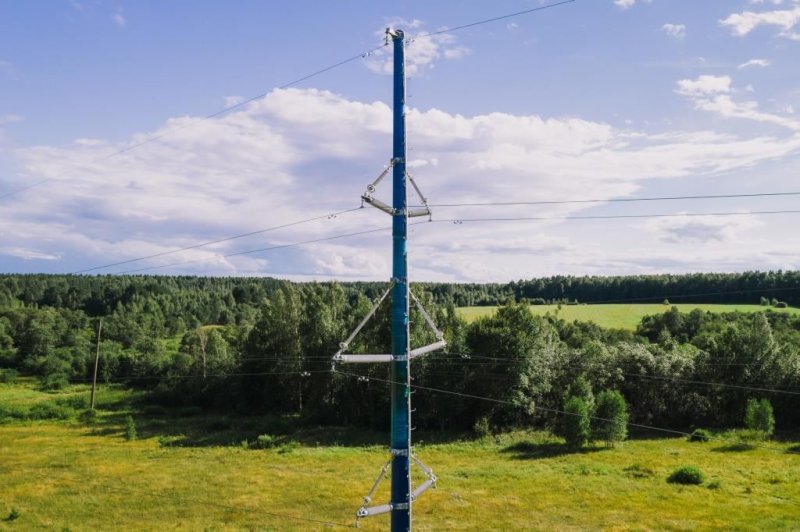 Инновационные опоры линий электропередачи установлены на севере Подмосковья
