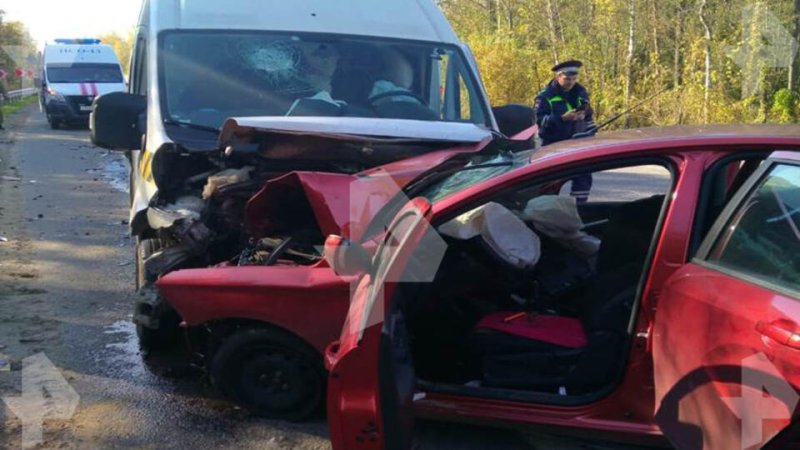 В результате лобового столкновения  двух авто в Сергиевом-Посаде погиб ребенок
