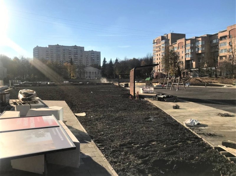 В Красноармейске подрядчик отчитался о ходе реконструкции Центральной площади