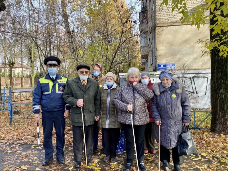 Сотрудники пушкинского отдела ГИБДД привлекли внимание к проблемам незрячих пешеходов