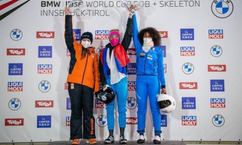 Подмосковная спортсменка стала победителем второго этапа кубка мира по скелетону