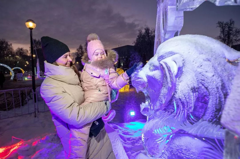 В Подольске прошел фестиваль ледовых скульптур