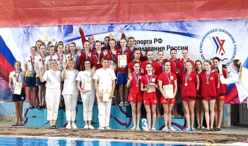 Сборная Московской области завоевала первое место в медальном зачёте на первенстве России по синхронному плаванию