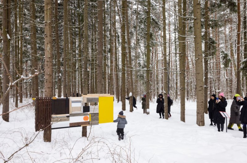 В Парке Малевича открылся лэнд-арт проект российских художников «Белый лес»