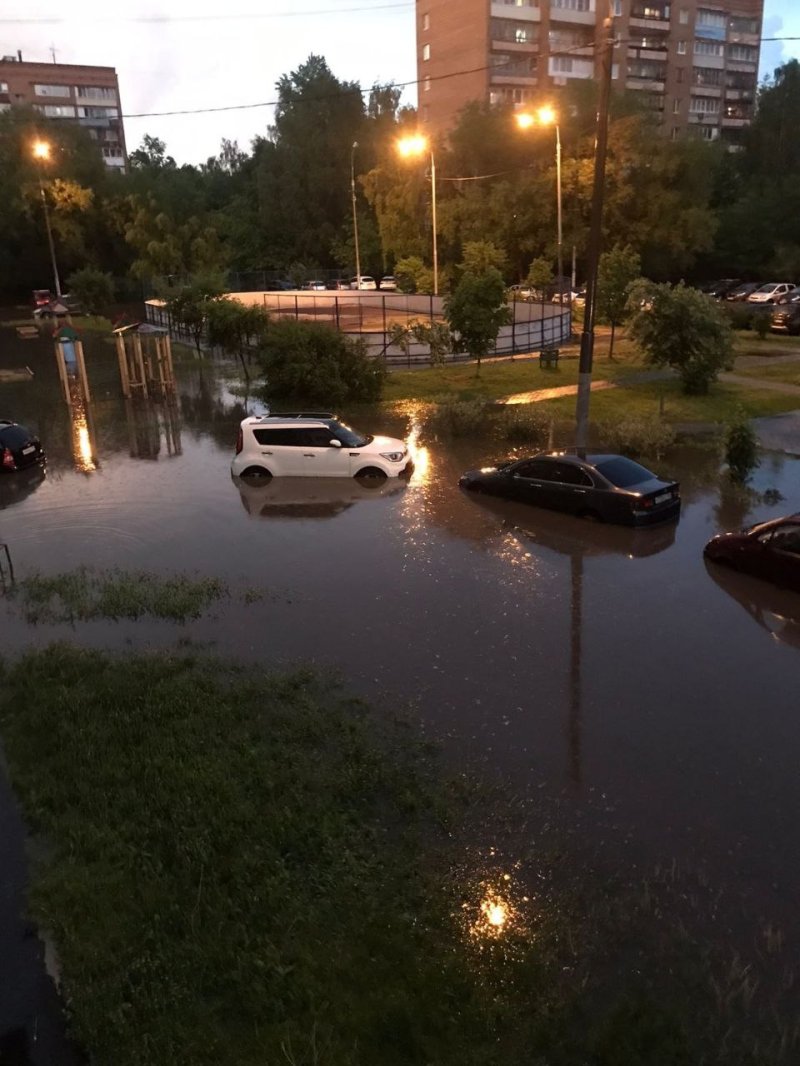 Некоторые районы Подмосковья оказались затопленными после ливня