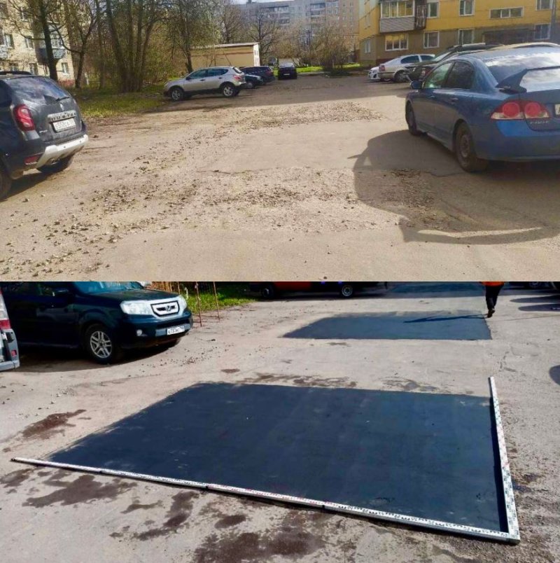 Более 2000 квадратных метров асфальтового покрытия отремонтировано в Пушкинском округе