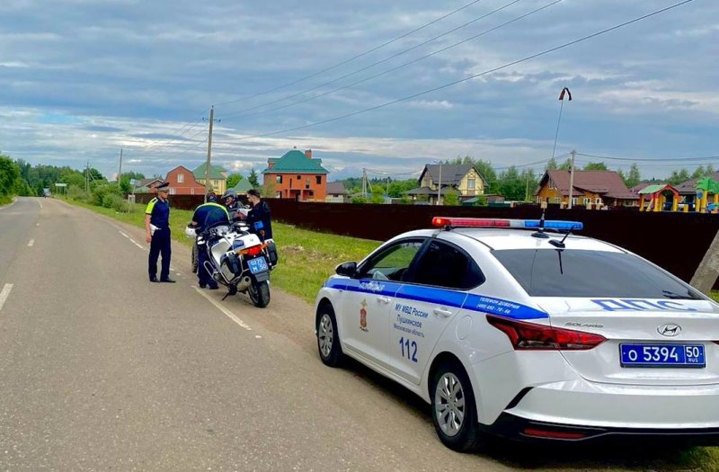 Более 25 мотоциклов проверили инспекторы Пушкинского округа