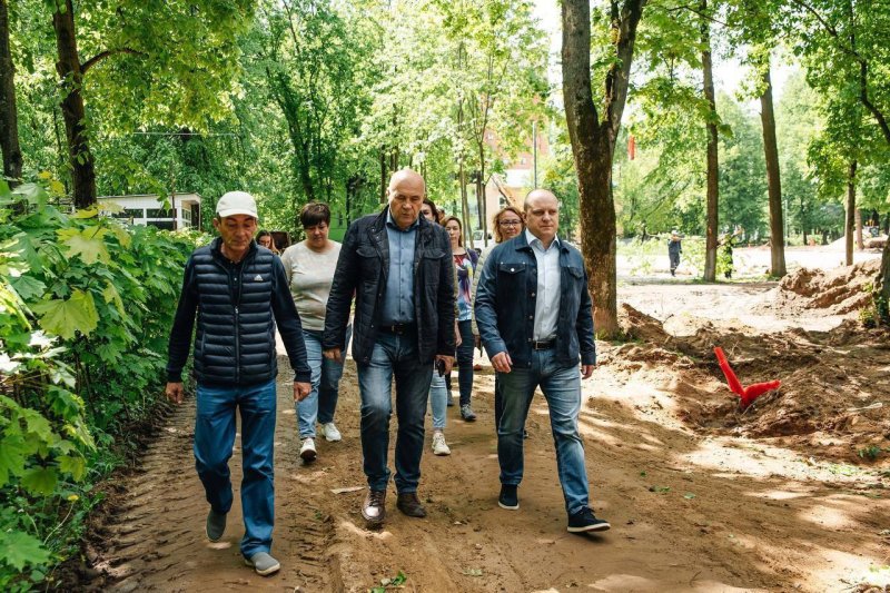 Парк в Пушкино обновят к концу октября