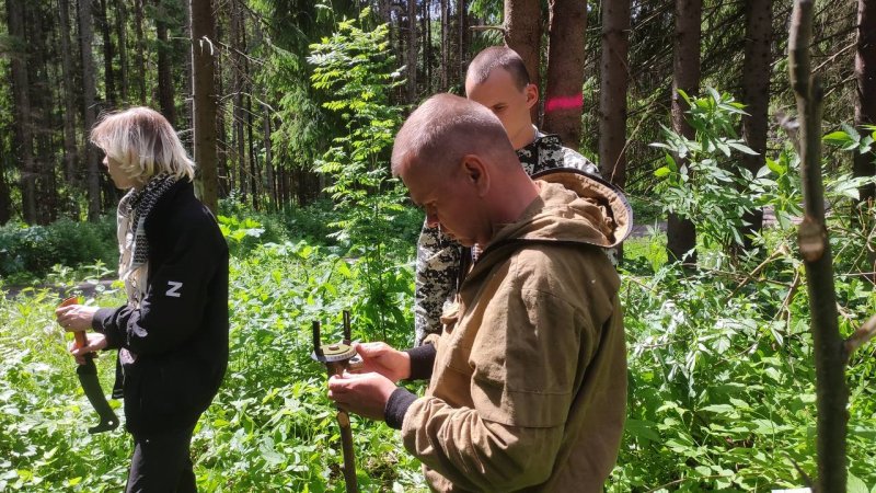 В Пушкинском округе студенты приняли участие в работе по отводу лесосек