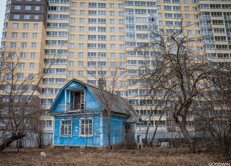 Знаменитый синий домик в Одинцово