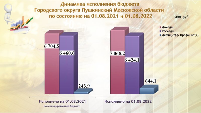 Об исполнении бюджета Пушкинского округа на 1 августа 2022 года