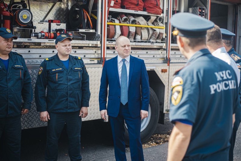 Глава Пушкинского округа провёл выездное совещание с сотрудниками Пожарно-спасательной части №40