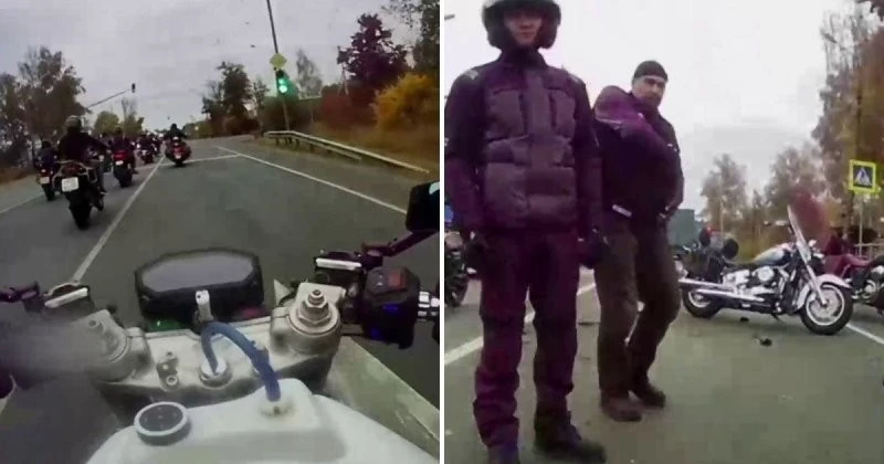 В Электростали пробег в честь погибщих байкеров закончился ДТП с мотоциклистом