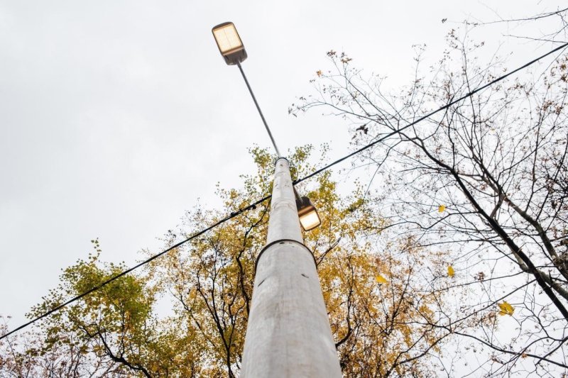 Более 10 км новых линий уличного освещения построено в Пушкинском округе за этот год