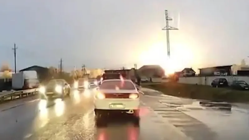 Взрыв в Дмитрове попал на видео