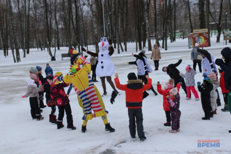 В Ивантеевском парке в честь мам прошёл детский праздник «Мир зимних сказок»