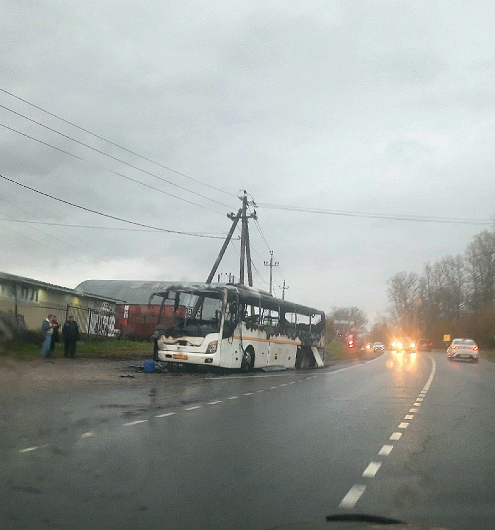 В Дмитрове загорелся рейсовый автобус