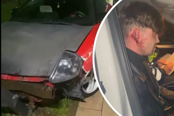 В Красногорске пьяный водитель протаранил несколько авто, пытаясь выехать с парковки: видео