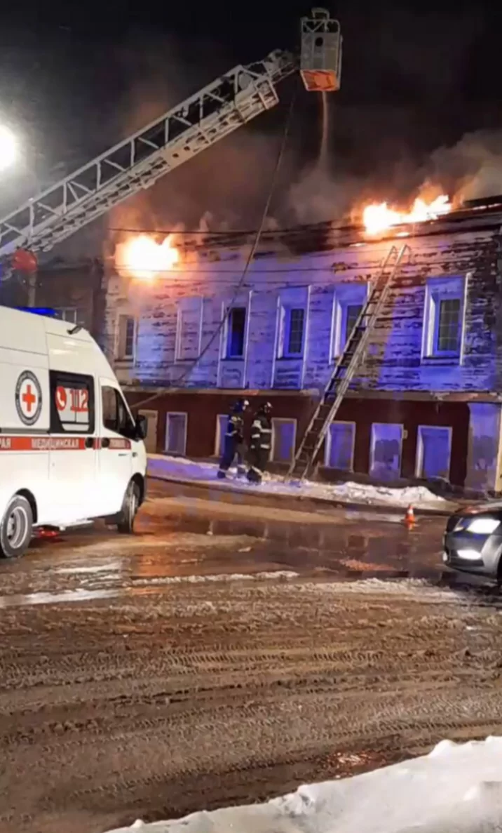 Пожар в Коломне попал на видео