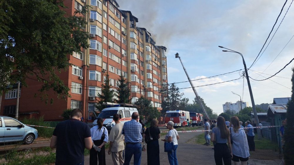 В пожаре на ул. Веллинга в Подольске сгорело несколько квартир