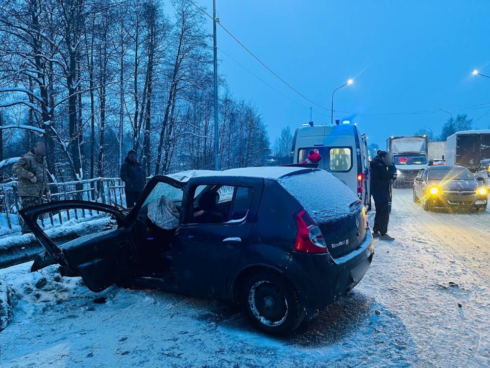 В Бронницах спасатели освободили женщину, застрявшую в авто после ДТП 