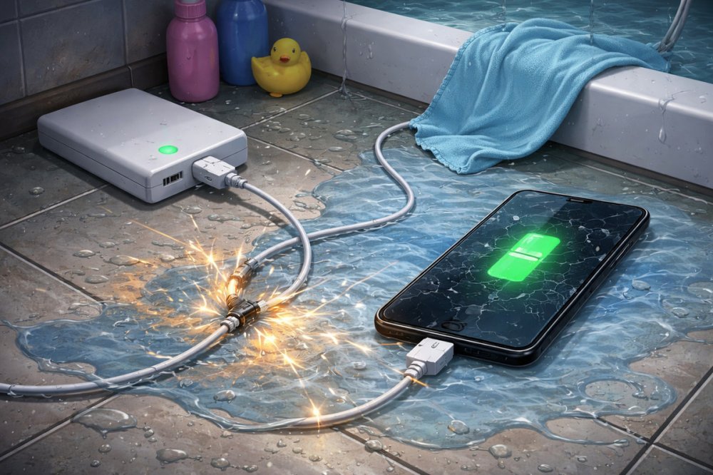 В Подмосковье спасли девочку, уронившую в ванну телефон