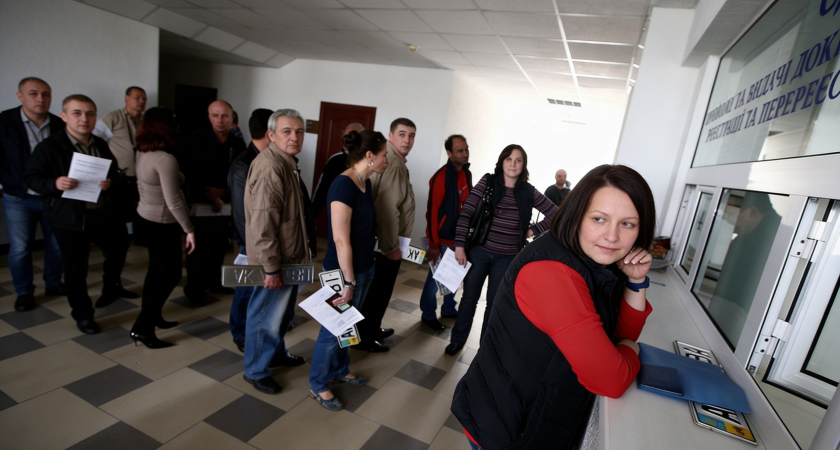 Из-за технического сбоя ГАИ региона временно приостановила выдачу водительских прав и регистрацию авто