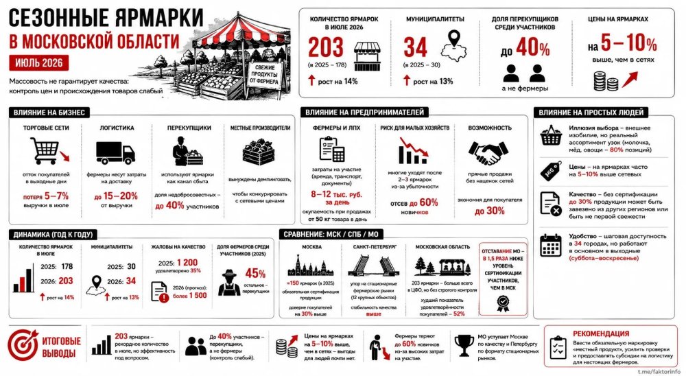 203 ярмарки за месяц: фермерам — выход, покупателям — иллюзия выбора