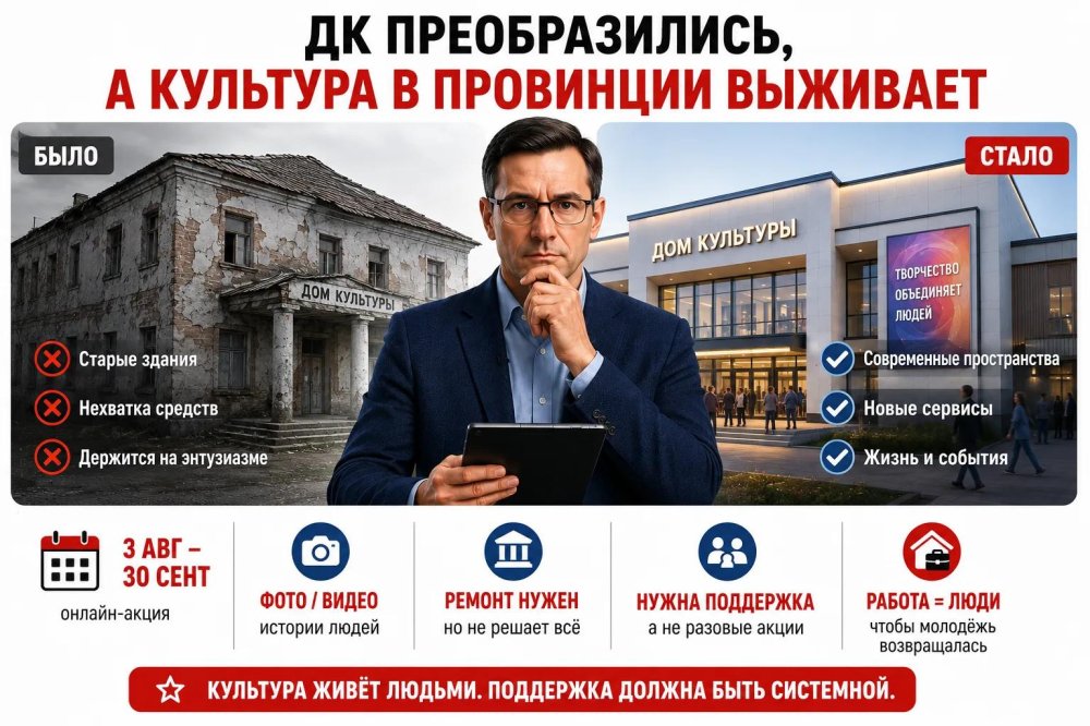 Дома культуры преобразились, но в провинции культура выживает на энтузиазме — где системная поддержка?