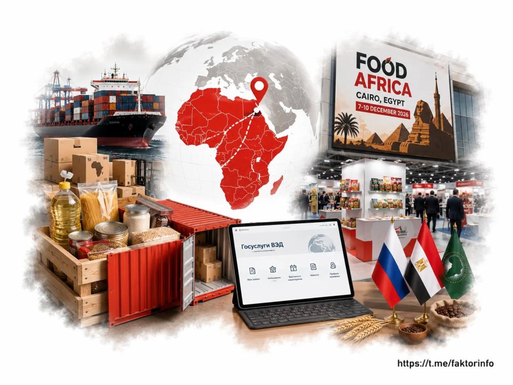 Подмосковные производители могут выйти на рынок Африки через выставку Food Africa 2026 в Каире — заявки до 9 августа